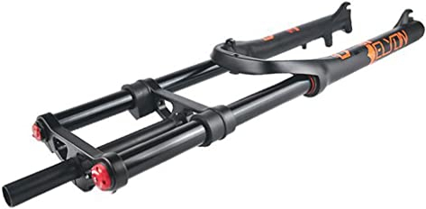 20 Zoll Federgabel für Elektrofahrräder, 4.0 Reifen, Fatbike-Gabel, 160 mm Federweg, Doppelschulter-Luftgabel, Rückprall einstellbar, 1-1/8 Zoll Fahrrad-Vorderradgabel, QR-Achse 9 x 135 mm, für Schn