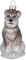 Christbaumschmuck Glas 9cm - Schnauzer Hund Figur zum Aufhängen - handbemalt - Weihnachtsbaum Anhänger für Weihnachten - Christbaumanhänger & Weihnachtsbaumschmuck - Tiere Braun