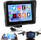 Pantalla Carplay Portátil para Moto, CarPlay Inalámbrico y Android Auto para Moto, Pantalla Táctil Impermeable IP67 de 5 Pulgadas para Motocycle, Bluetooth Dual, Soporta EQ, GPS