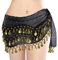 Bauchtanz Hüfttuch Damen Bauchtanz Gürtel Tanztuch Mit Münzen Für Bauchtanz Bauchtanz Accessoires Damen,Bauchtanz Kostüm Hüfttuch Rock für Frauen Mädchen Yoga Bauchtanz Performance-Kostüm(Schwarz)