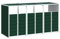 Mülltonnenbox für 3 Tonnen Grün 216x81x115 cm Stahl