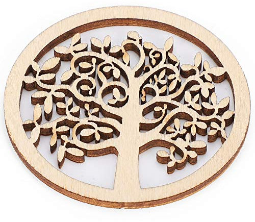 48pcs in Legno Albero di Vita Raggio Intaglio Artigianato Fai -da -te Decorazioni per le Vacanze Artigianato