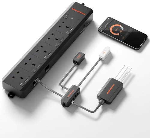 Spider Farmer GGS AC5 Power Strip Kits, 5 AC APP-Based Controls Outlets, 3 in 1 Soil Sensor, Temp Humid Light Sensor for Grow Tent and Room