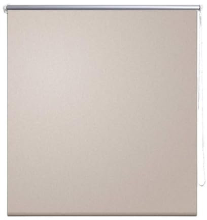 vidaXL Store Enrouleur Occultant 140x175 cm Beige Fenêtre Chambre à Coucher