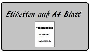 200 Etiketten 50 Blatt DIN A4 105 X 148 DIN A6