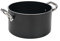 Pentole Agnelli Alblack Casseruola Alta con Due Maniglie, Alluminio, Nero, 36 cm