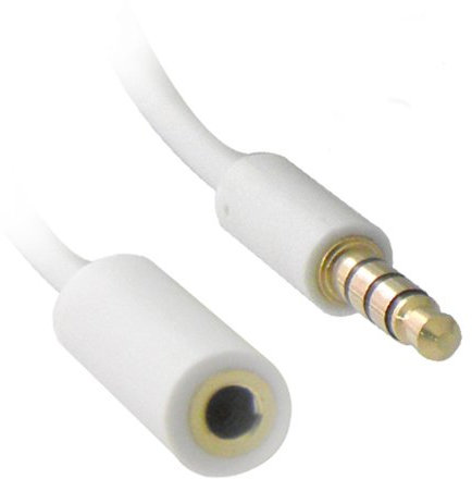 VulTech SC11239-3 Prolunga Audio Jack 3.5 mm Maschio to 3.5 mm Femmina, 3 m, Bianco [Italia]