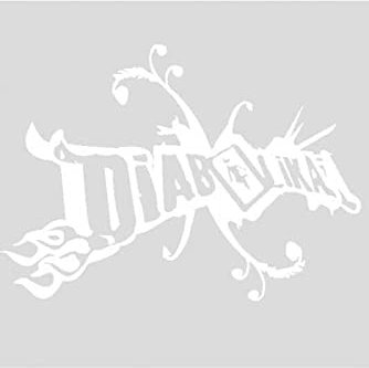 Diabolika - Adesivo Prespaziato - Colore Bianco - 10cm