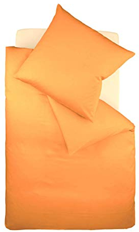 fleuresse Uni-Colours Bettwäsche-Set, Mako Satin, 100 Prozent Baumwolle, Fb. Gold, 240 x 220 cm