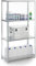 META 1370076 Lagerregal Grundregal mit 4 Böden, 150 FIX SET, 2000 mm x 1000 mm x 500 mm, Verzinkt