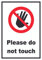 HB-Druck Do not Touch Schild A6 (105x148mm)