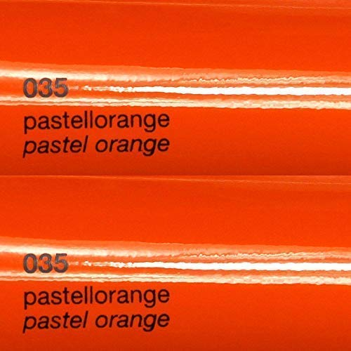 Unbekannt 11€/m² Oracal Plotterfolie Glanz 751c 035 Pastell-Orange 63 cm Breite gegossene Plotter Möbel-Folie selbstklebend High Performance cast
