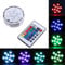 Pssopp 10 LEDs Aquarium Light Colorful RGB Remote Controll Submersible Lights Waterproof Fish Tank Underwater LED Lamp 16 Colors Changing Lights with 24key Remote Control