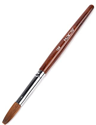 Alexnailart Kolinsky Sable Haar Nagelbürste Acryl Nagel Pinsel Runder Kopf Rot Holz Stift UV Gel Nageldesign Maniküre Malwerkzeug 16 #