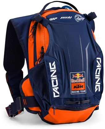 Red Bull ENERGY WEAR RB KTM Racing Baja Hydration Backpack Rucksack | Offizieller MotoGP Fanartikel - 100% Polyester - Blau/Orange - Motorsport - Merchandise