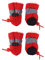 balacoo Hundeschuhe Hund Anti Rutsch Pfotenschutz Regen Schuhe Winter Warme Haustier Schnee Stiefel Hundestiefel für Kleine Hunde Welpen Schnauzer Teddy Pudel Chihuahua Katz (Rot Größe 3)