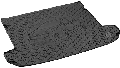 Passgenau Kofferraumwanne geeignet für KIA Sportage ab 2016 ideal angepasst schwarz Kofferraummatte + Gurtschoner