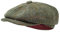 Borges & Scott Lomond Schirmmütze Newsboy – Schiebermütze aus 100% handgewebter Wolle - Harris Tweed - wasserabweisend - Feld Fischgrätenmuster 60cm