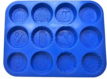 Proops Autumn Wax Melt Tart Candle Burner, Soap Making Mold Mould Tray, Pumpkin, Wellies, Squirrel, Fireworks (S7859) Free UK Postage
