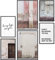 Papierschmiede® Mood Poster Set Rustic Doors, Deko Bilder Wohnzimmer, 2x DIN A4 und 4x DIN A5, Home Decoration Boho Style Tür Mauer Vintage Rot Braun - Wandposter ohne Rahmen