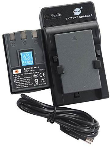 DSTE NB-1L Li-ion Battery (2-Pack) and Micro USB Charger Suit Compatible with Canon NB-1LH IXUS 200a 500 v2 v3 vII IXY 200 300 320 400 500 S230 S330 PowerShot 100 S110 S400 S410, S4S500 Camera