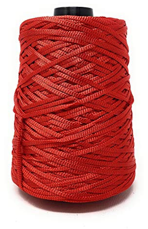Rocca Catenella tipo Cordino a Uncinetto per Borse 500g - 600m (Rosso Porpora)