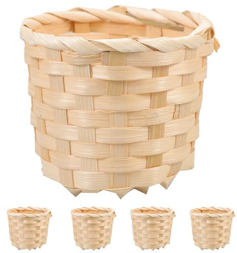Happyyami 5Pcs Woven Storage and Versatile and Food Containers for Home Organization for Sundries and Picnics