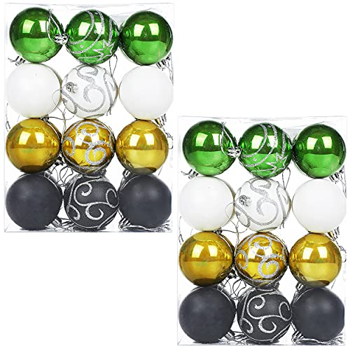 CASARIA® Weihnachtskugeln 48tlg Ø 6cm Kunststoff matt glänzend Christbaumkugeln Christbaumschmuck Anhänger Weihnachtsbaumkugeln Weihnachtsdeko bunt