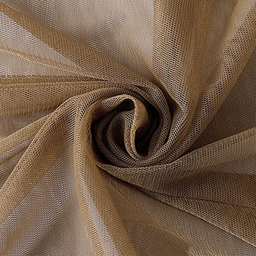 160cm x 5m Tüll Stoff Tüllband Tüll Dekostoff für Hochzeit Geburtstag Weihnachten Fest Kommunion Party Deko,Nähen von Brautschleiern Hochzeitskleid Tischläufer Tutu Röcken Geschenk-Schleife, Braun