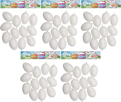 Idena 736364 - Kunststoffeier, 12er Pack, Größe 4 cm, Weiß, Eier, Ostern, Basteln, Dekoration, Osterei, Osterhase, Nest (5)