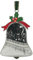 Gixpop Weihnachtsdekoration, Glockenanhänger, dekorativer Metall-Glas, hängende Weihnachtsglocke, Ornamente für Zuhause, Party-Dekoration (Klaviertasten, Musiknoten)