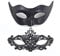 Venezianische Maske - Männer & Damen Spitze Maske Schwarz, Augenmaske für Halloween & Karneval, 160mm*240mm