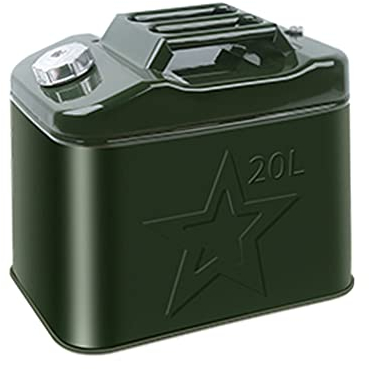 Aublinto 10L/20L/25L/30L Jerrycan En MéTal,Carburant MéTal Canister Bidon MéTal Avec 3 PoignéEs Pour L'Alcool D'Eau D'Huile D'Essence D'Eau Portable De Rechange RéServoir De Carburant