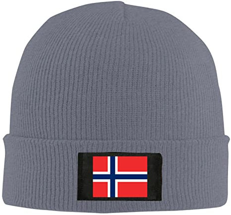 DJNGN Flagge von Norwegen Unisex Beanie Mütze Gestrickte warme Mütze Wolle Strickmütze