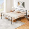 Yaheetech Bettrahmen Metallbett Bettgestell aus Metall, Doppelbett für 160 x 200 cm Matratze, Gästebett für kleine Räume, Schwarz