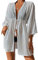 GORGLITTER Damen Kimono Strand Cardigan Strandkleid Loose Kurz Boho Bikini Cover Up Oversized Mode Leichte Beachwear Strandponcho mit Spitzen Weiß S
