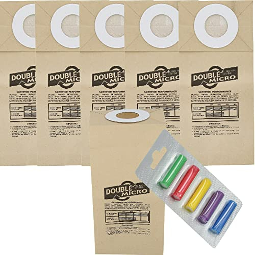 Masterpart 6 x Universal Paper Dust bags Compatible With All Upright Vacuum Cleaners 5 FREE Fresheners