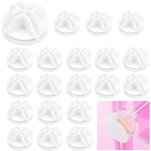 LANSKYLAN 20 PCS Conectores de Estantería de Módulos Conector de Cubo de Rejilla de Alambre Conectores de Cubos de Plástico Conectores de Armario Modular para Armario, Estantería, Zapatero (Blanco)