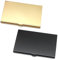 Fezf Visitenkartenhalter 2er Set,Visitenkartenhalter，Visitenkarten Etuis， Visitenkartenhalter Aus Aluminiumlegierung, Visitenkartenhalter Für Männer Und Frauen(Schwarz+Gold)