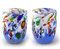 MAZZEGA ART & DESIGN 2 Murano-Glasgläser, hergestellt auf der Insel Murano, mundgeblasen und handgefertigt von Glasmeistern - Special Edition (BLAURO, 2)