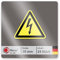 Aufkleber Hochspannung Warnung - 2 cm breit I 24 Stück I 3-eckig I gelb-schwarz I Digitaldruck Sticker - selbstklebend permanent haftend I Strom Blitz Elektronik I hin786
