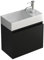Alpenberger Gäste WC Waschbecken mit Unterschrank 45 cm Breit | Waschtisch Set Klein | Aufsatzwaschbecken Waschtischunterschrank Hängend | Möbel Hängeschrank | Waschbeckenunterschrank Schwarz