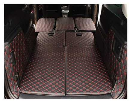 Für VW Für Sharan Für 7 Sitze 2015–2012, Kofferraummatten Langlebige Cargo-Liner Kofferraumteppiche Kofferraumschutz Bodenmatte Kofferraum-Schutzmatte (Farbe : All Black)