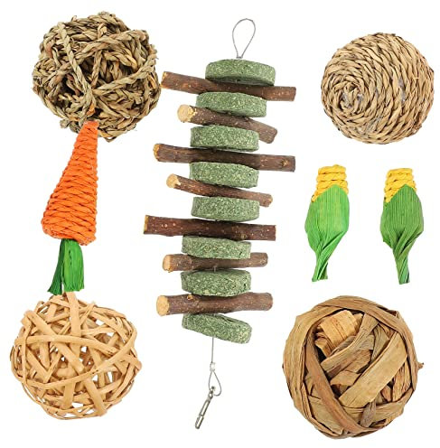 minkissy 8stücke Spielzeug Für Hamster Kauspielzeug Für Kleintiere Beschäftigungsspielzeug Für Meerschweinchen Und Chinchillas Rennmausspielzeug Stilen