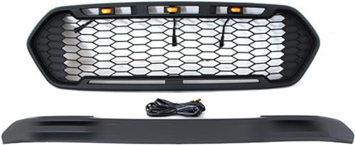 SSCOR Auto Front Kühlergrille für Fo-rd Transit Custom 2014-2021,Dauerhaft Auto Front Stoßstange Grille KüHler,Front Obergrill Grillersatz Ersatz Zubehör