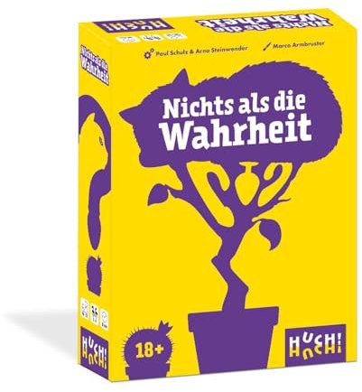 HUCH!, Nichts als die Wahrheit – Das witzige Frage- und Antwort-Spiel, Gesellschaftsspiel mit geheimen Antworten und überraschenden Fragen, ideal für Partys, Für 3–6 Spieler ab 18 Jahren