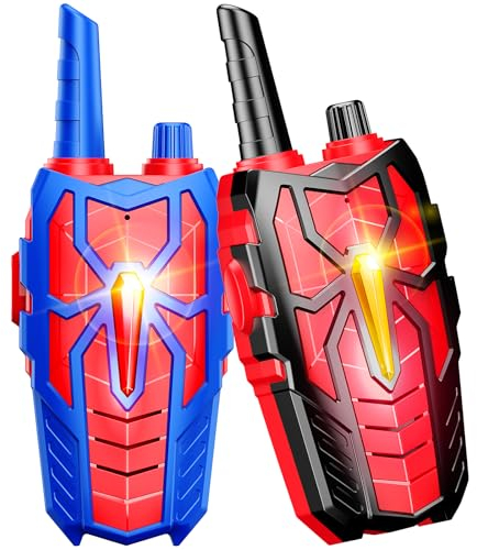 Toyokid Giochi Bambini 3 4 5 6 7 8 9 10 Anni, Walkie-Talkie Regalo Bambino 3 4 5 6 7 8 9 10 Anni Maschio Spider Walkie Talkie Bambini Giochi da Esterno Giocattoli per Bambini Gadget Compleanno Bambini