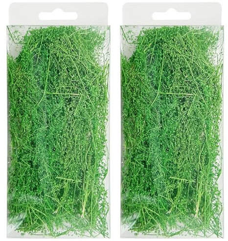 Woohome Racimo de Arbustos Grass Tufts Utilizado para Paisajes en Miniatura, Modelo de Césped Estático para El Paisaje del Jardín de Bricolaje, Hierba Verde