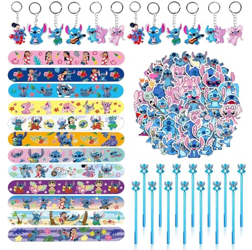 86PCS Cartoon Thema Kindergeburtstag Mitgebsel Set, Party Mitgebsel Mit Armbänder Schlüsselanhänger Stifte Aufkleber Für Party Kleine Gastgeschenke Give Aways