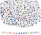 Redamancy 400 Stück Buchstabenperlen, Bunte Herzperlen und Bunte Smiley-Perlen, 7mm Buchstaben Perlen Set, A-Z Buchstabenperlen, Rund Buchstaben Perlen für Armbänder für DIY Armbänder Schmuck
